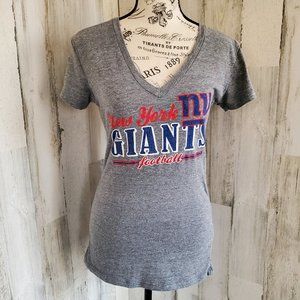 NFL TEAM APPAREL NY GIANTS DEEP V NECK T SHIRT